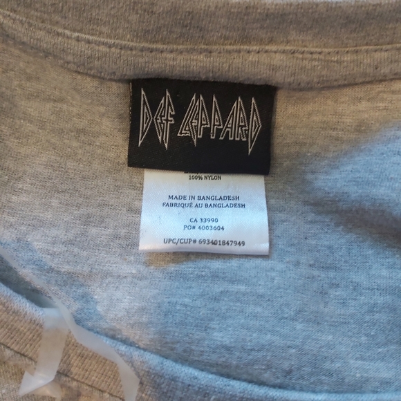 DEF LEPPARD | Women's Pyromania Shirt Grey Size Medium - Picture 6 of 7